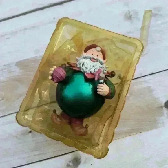 Vintage 90s Matrix Collections Santa Elf Bauble Christmas Ornament With Box - Picture 6 of 11